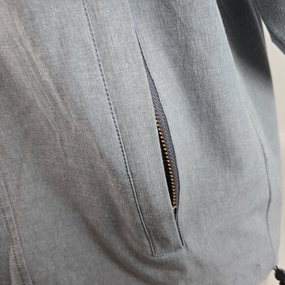 Matte Grey Jacket Mens Large Grey House of Grey Golf Casual Full Zip Hook Loop - Picture 4 of 12